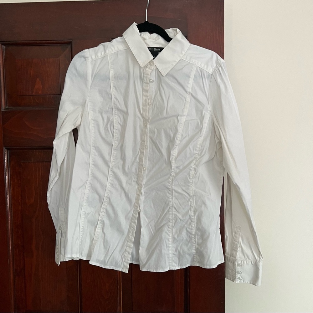 White House black market White button down Blouse